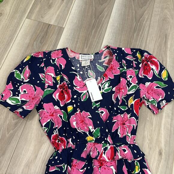 Reformation Floral Dress - Pink and Navy - Picture 8 of 13